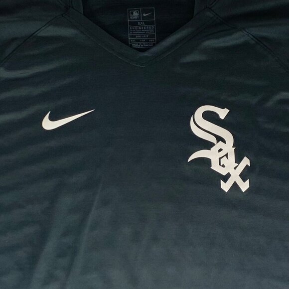 Chicago White Sox MLB Black Nike Athletic Pullover Jersey Shirt Mens 2XL XXL - Picture 2 of 6